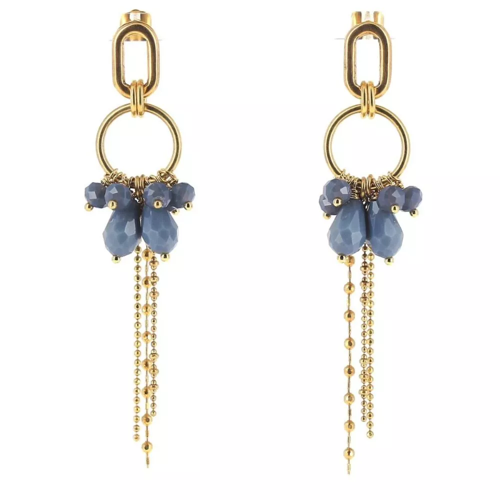 Boucles d'oreilles * Clara | Gris bleuté - Image 2