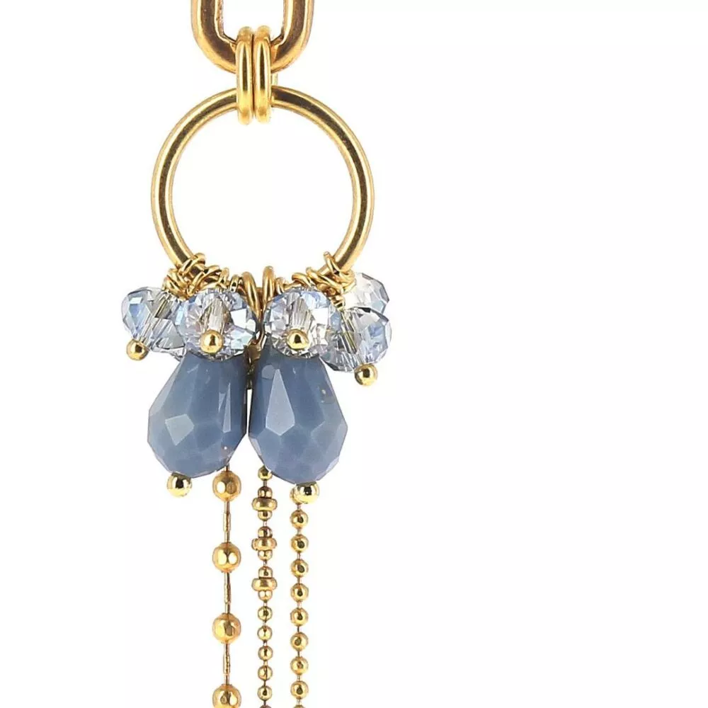 Boucles d'oreilles * Clara | Gris bleuté transparentes - Image 3