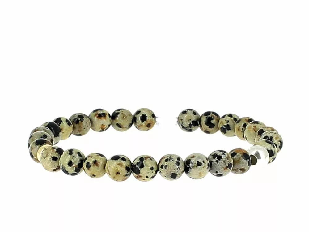 Bracelet * Lithothérapie | Jaspe Dalmatien