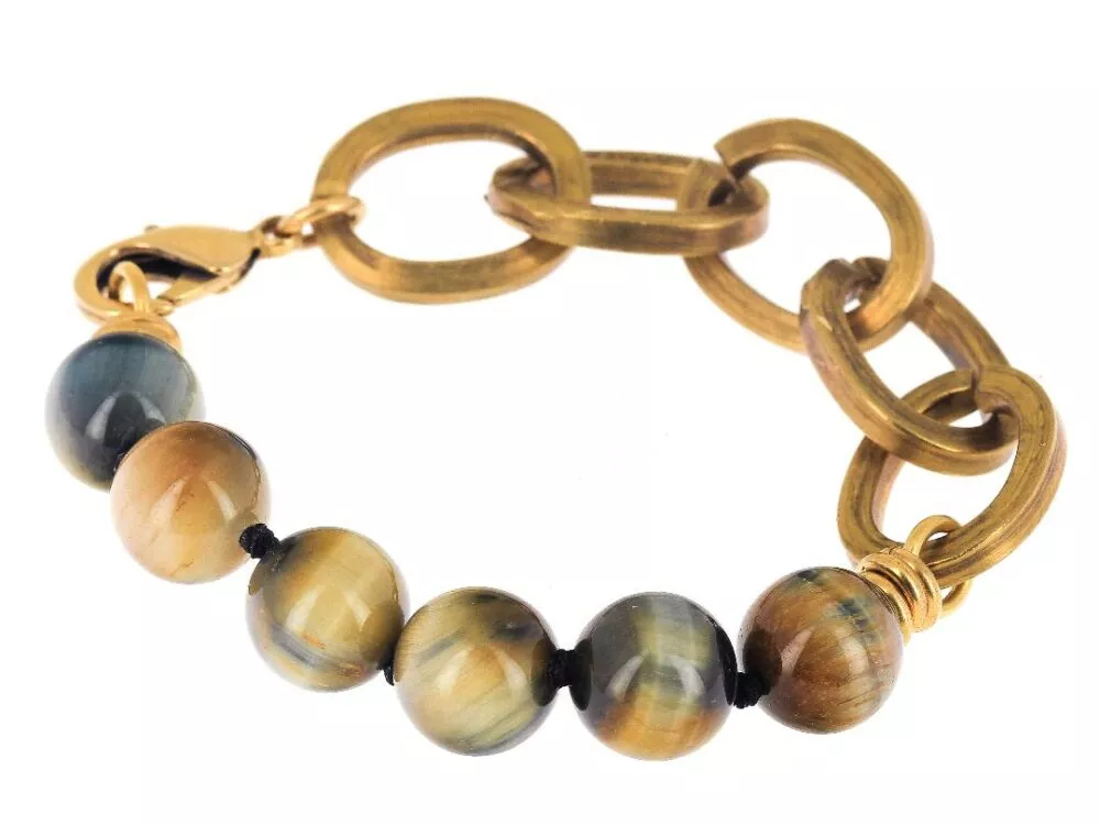 Bracelet * Maillons | Jaune moutarde