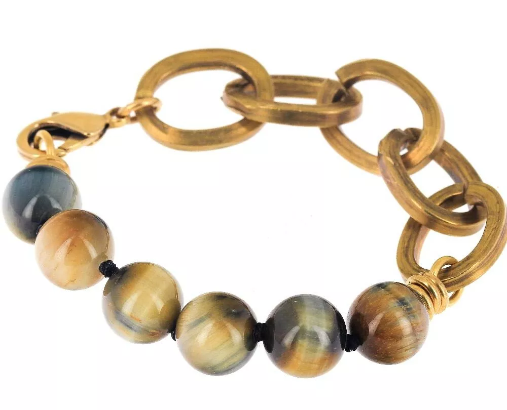 Bracelet * Maillons | Jaune moutarde