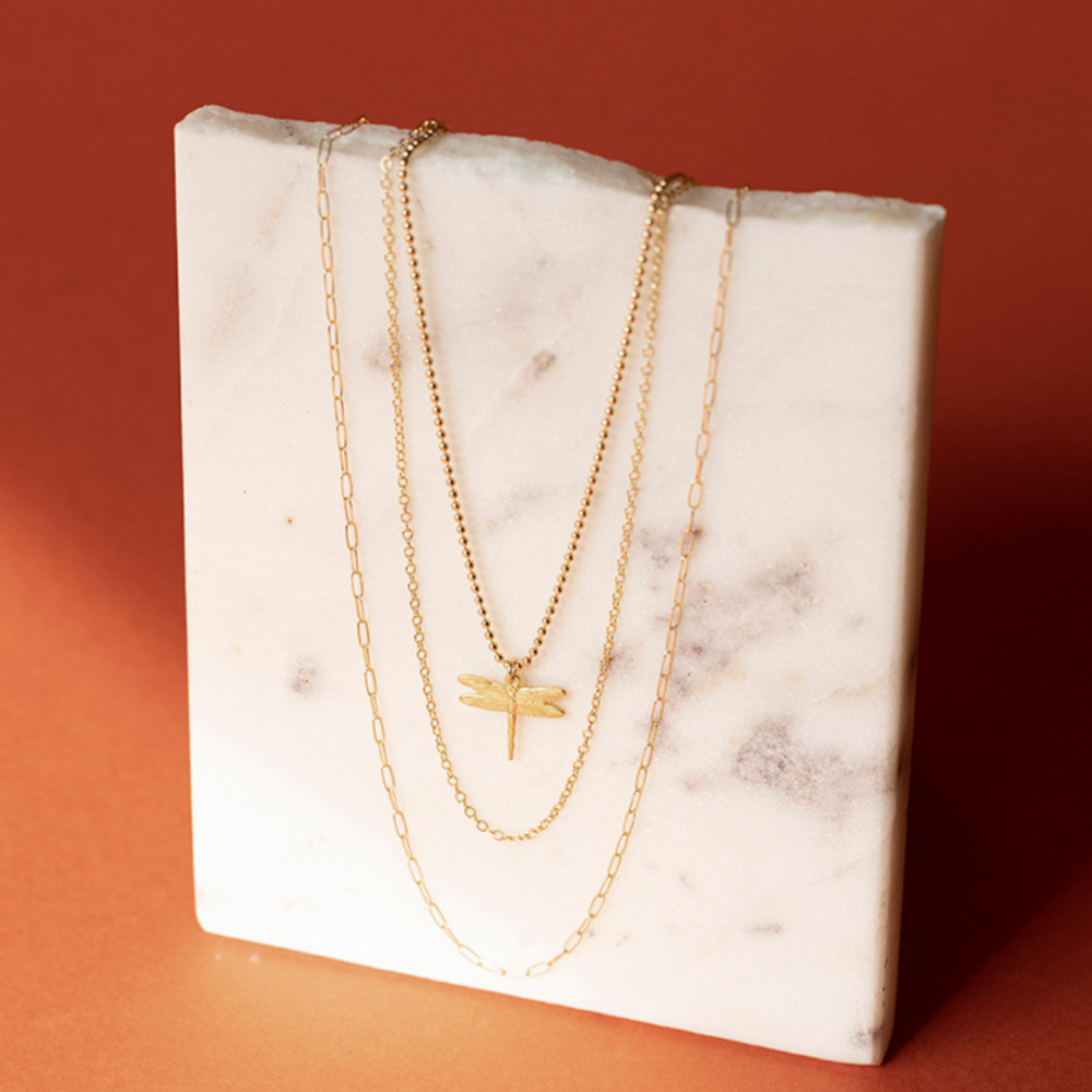 Collier * Libellule | Triple small