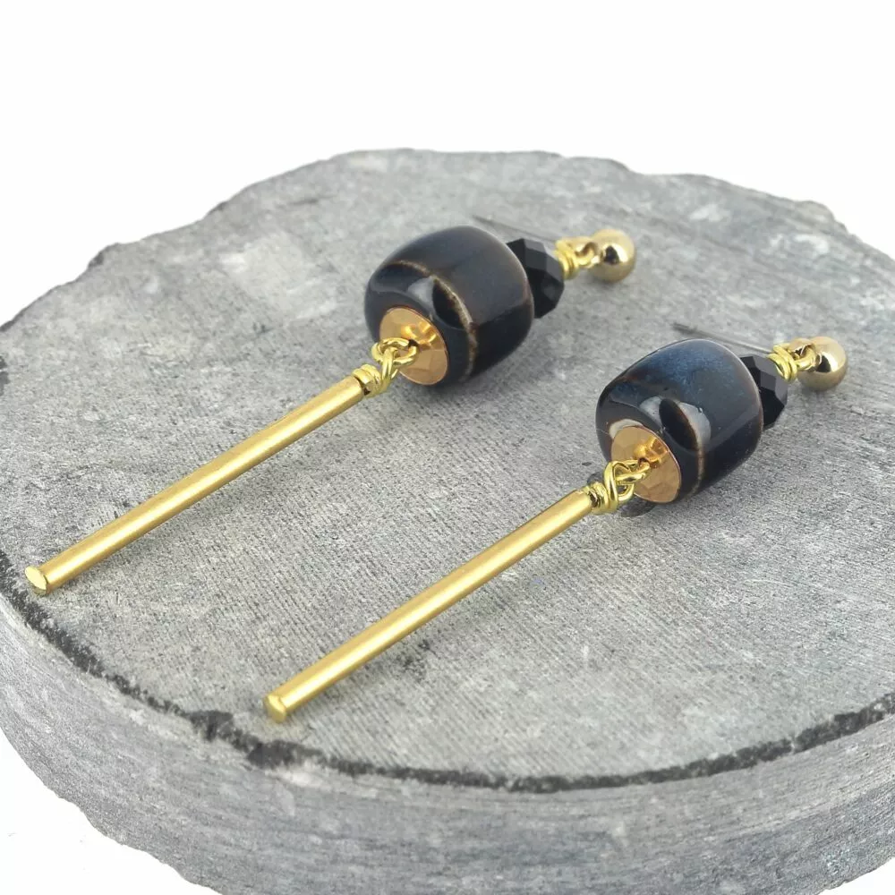 Boucles d'oreilles * Jessie | Noir