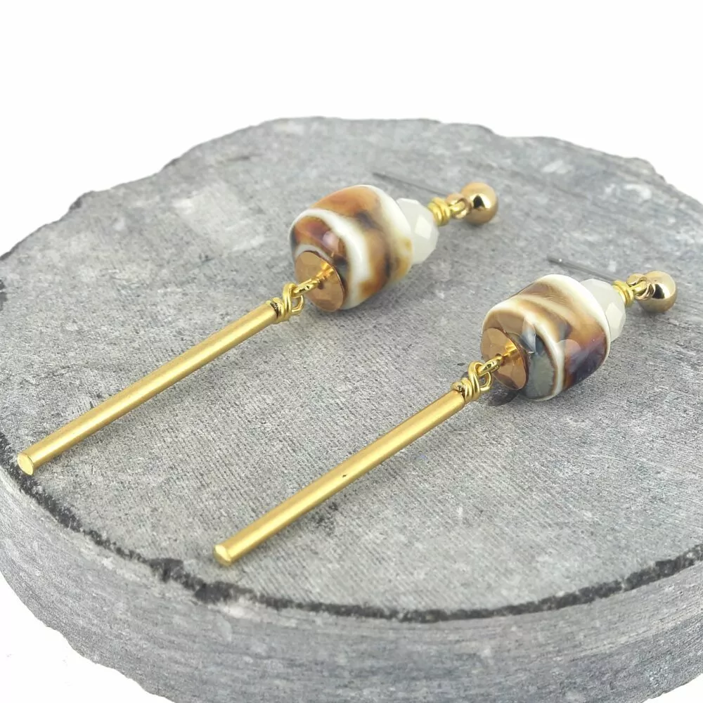 Boucles d'oreilles * Jessie | Beige