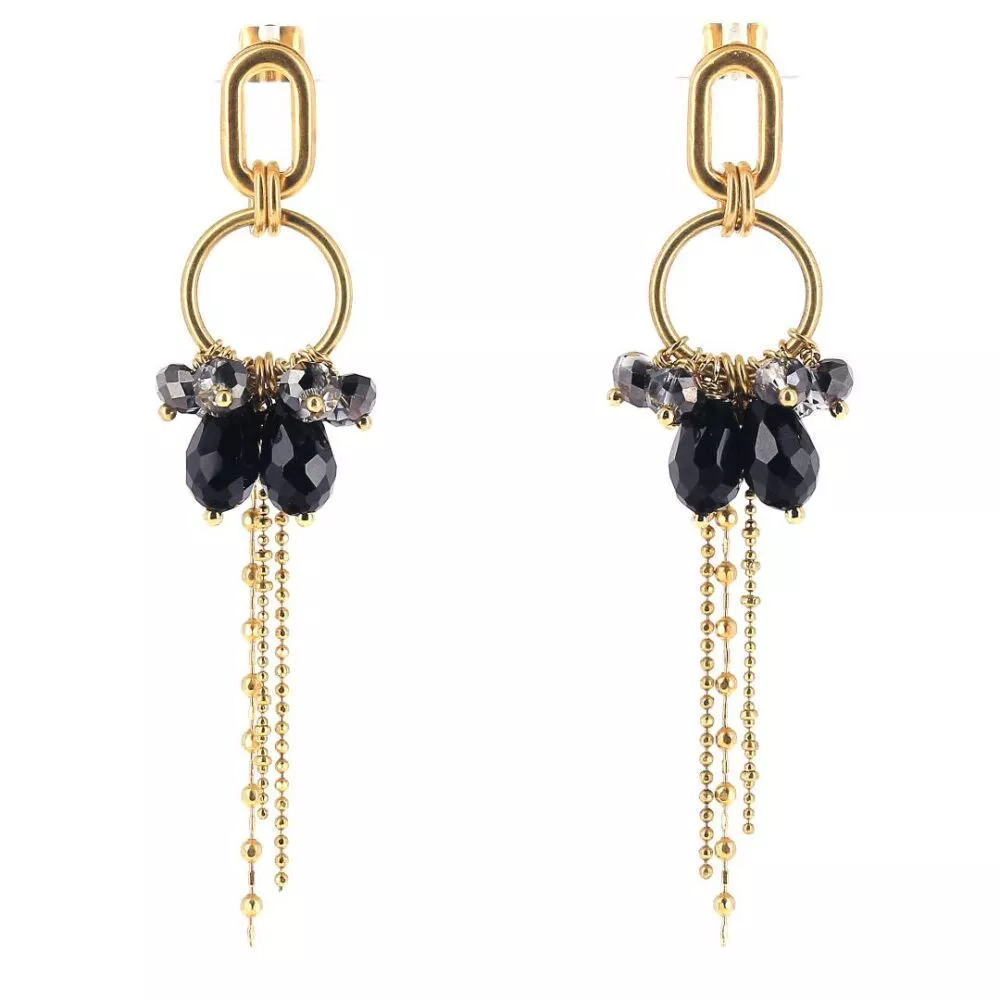 Boucles d'oreilles * Clara | Noir