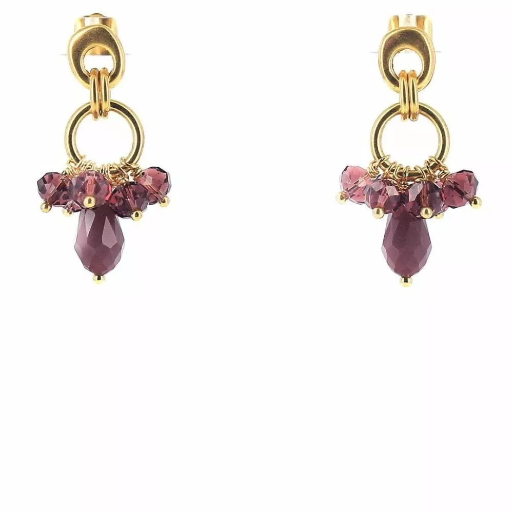 Boucles d'oreilles * Clara Little | Aubergine