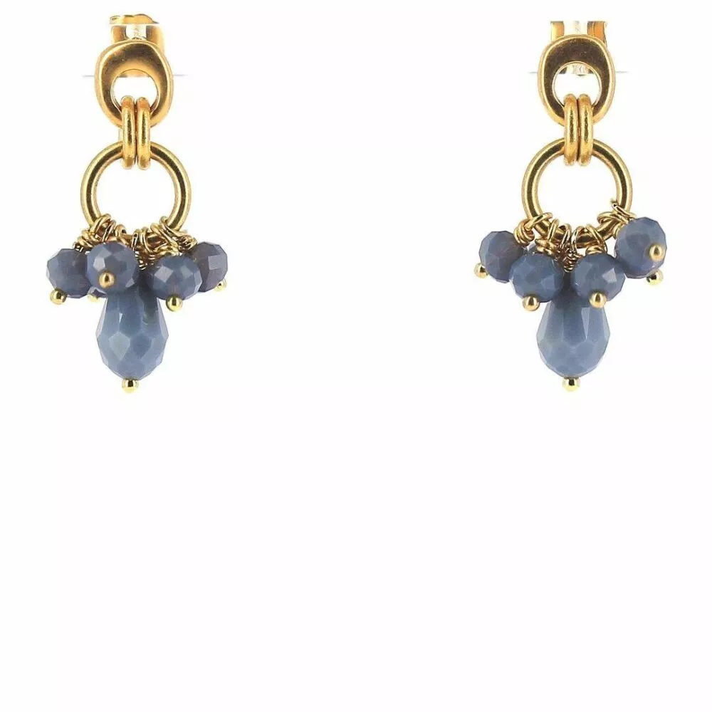 Boucles d'oreilles * Clara Little | Gris bleuté