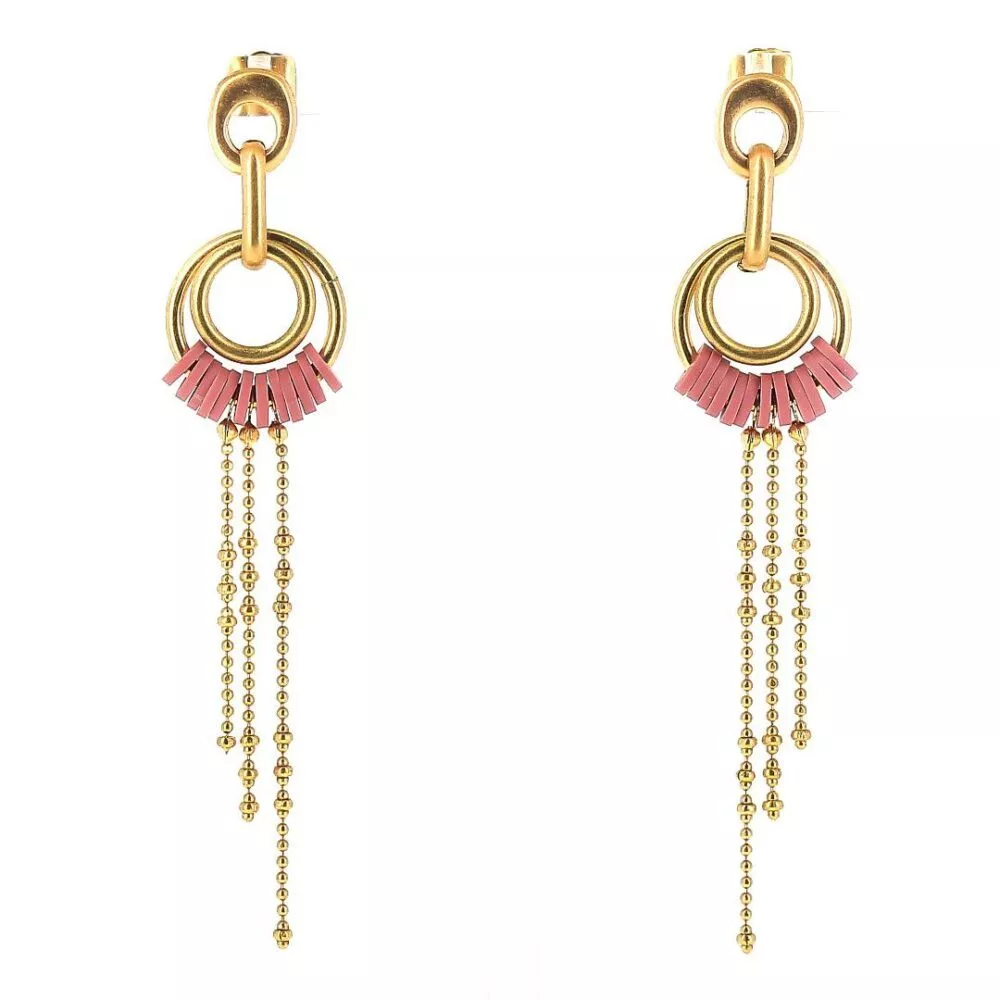Boucles d'oreilles * Lalie | Vieux rose
