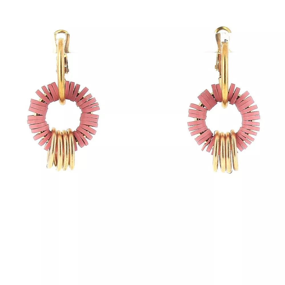 Boucles d'oreilles * Lison | Vieux rose