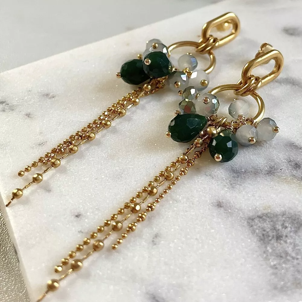 Boucles d'oreilles * Clara | Vert - Image 2