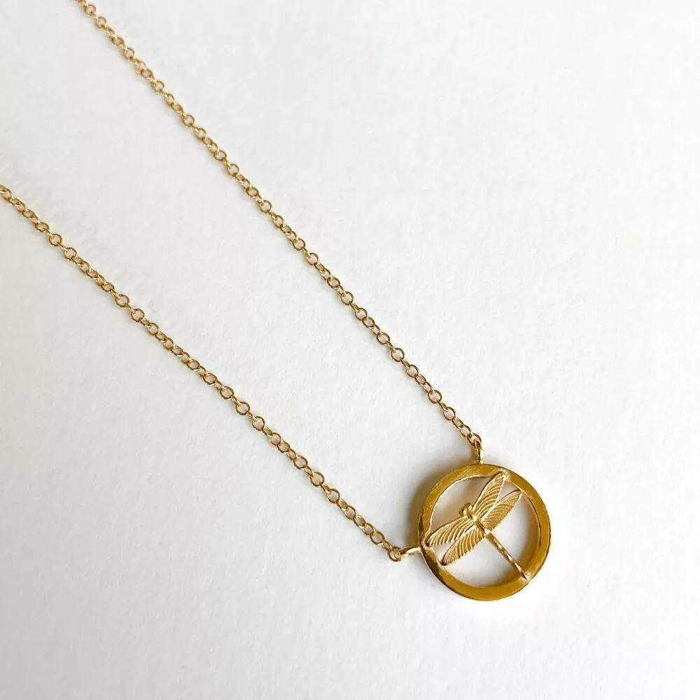 Collier * Libellule mini | Plaqué or