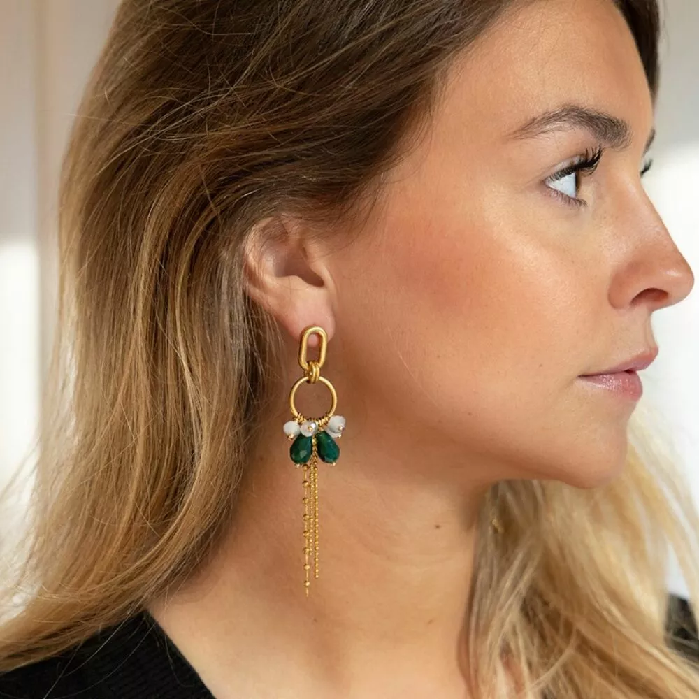 Boucles d'oreilles * Clara | Vert