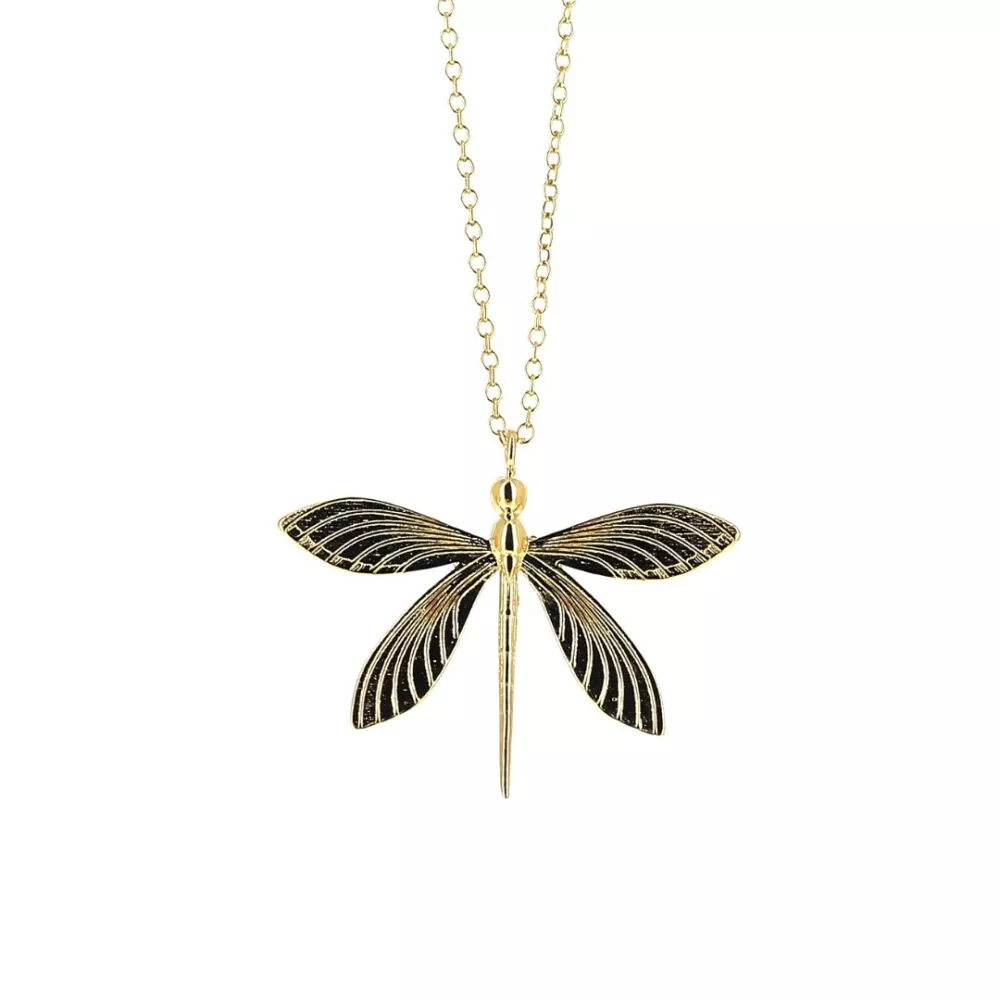 Collier * Libellule Mid | Plaqué or - Un anneau