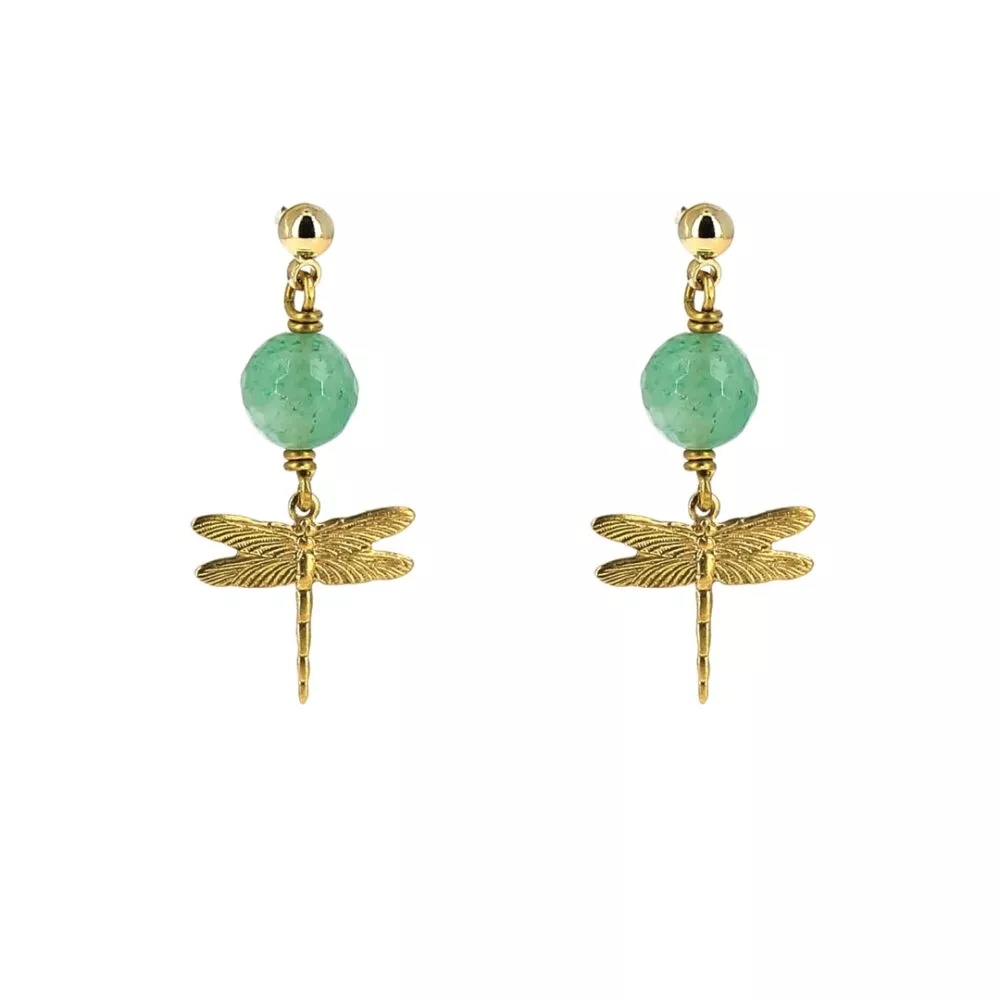 Boucles * Libellules | Pierres semi-précieuses - Image 9