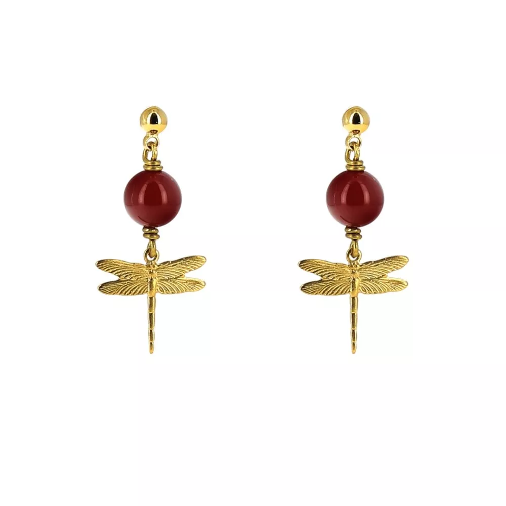 Boucles * Libellules | Pierres semi-précieuses - Image 8