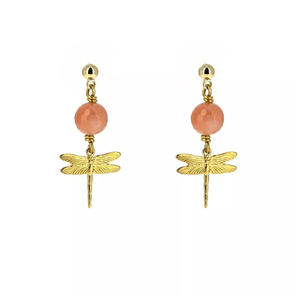 Boucles * Libellules | Pierres semi-précieuses - Image 7