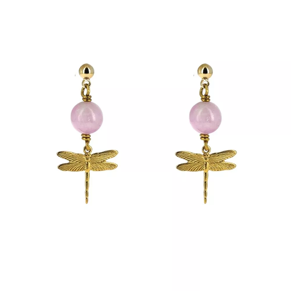 Boucles * Libellules | Pierres semi-précieuses - Image 6