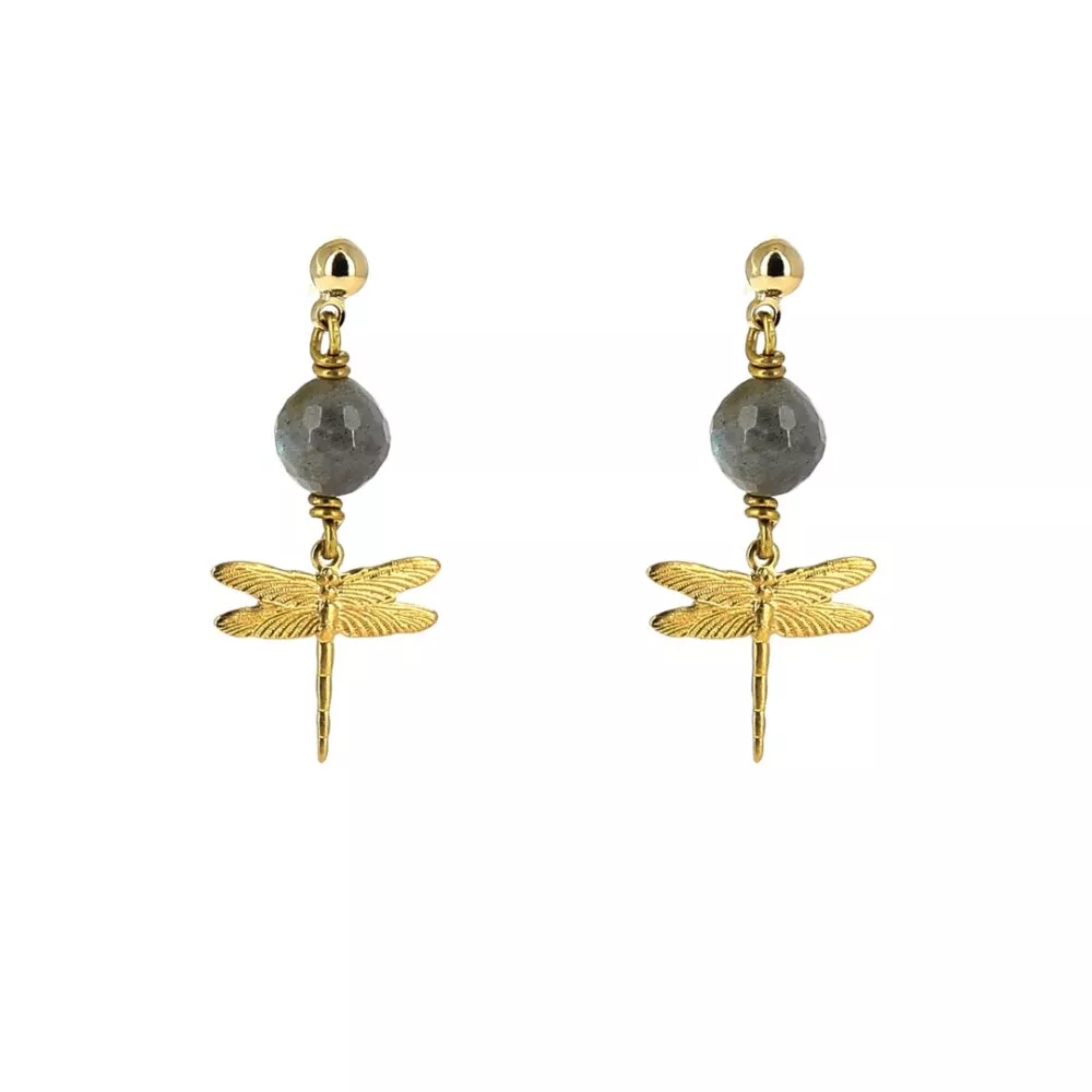 Boucles * Libellules | Pierres semi-précieuses - Image 5