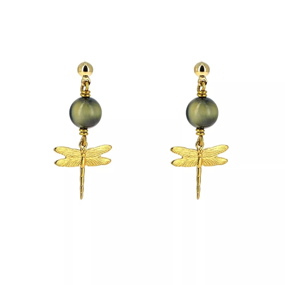 Boucles * Libellules | Pierres semi-précieuses - Image 4
