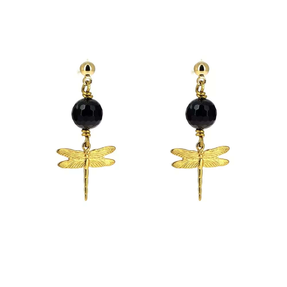 Boucles * Libellules | Pierres semi-précieuses