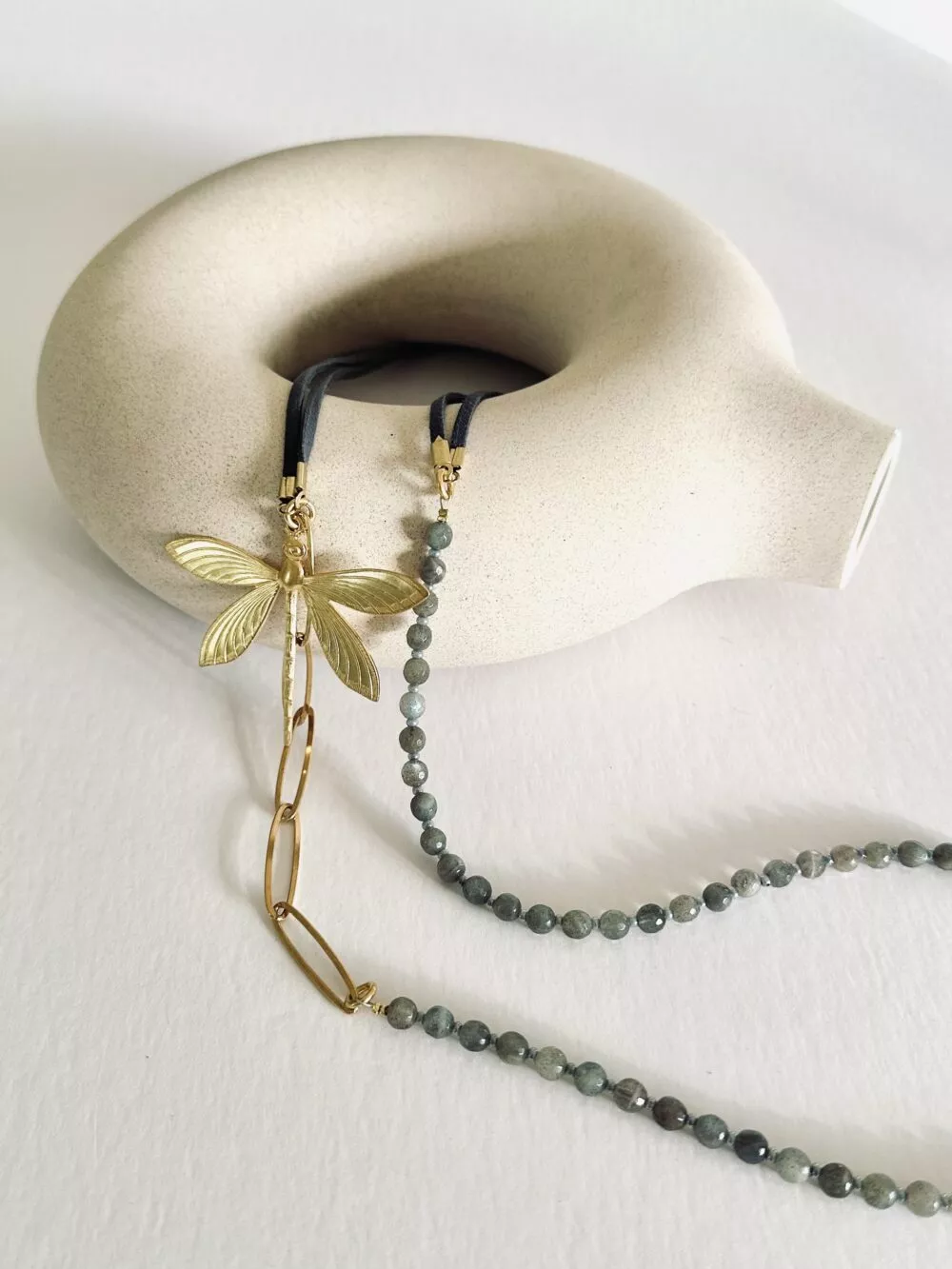 Collier * Libellule Daim | Labradorite - Image 2