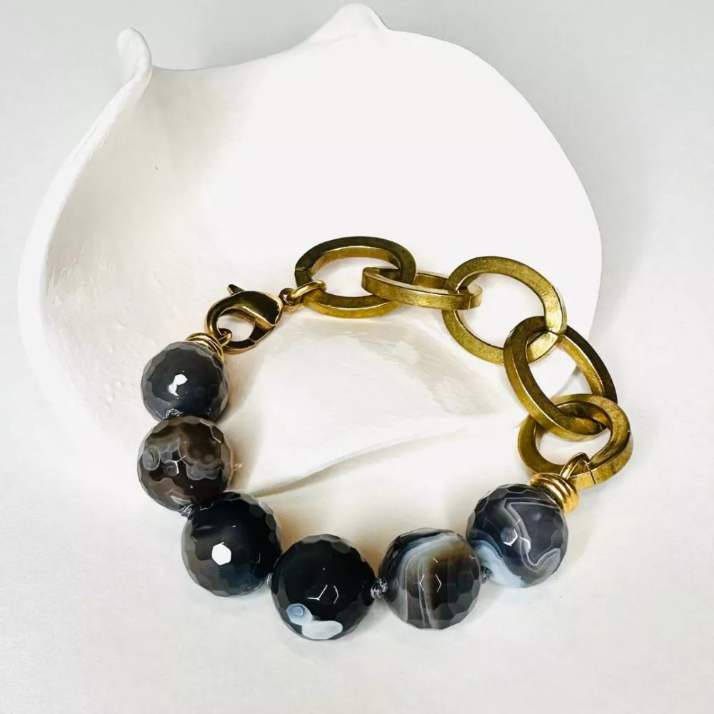 Bracelet * Pierres agates du Botswana