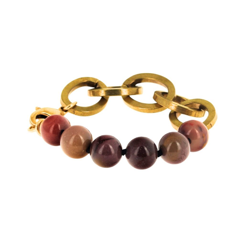 Bracelet * Maillons | Mookaite rose clair